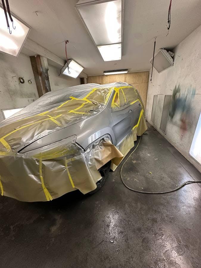 Prepping a car for a paint job